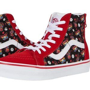 Vans Kids Sneakers SK8 Hi Zip Kids 11.5 Red Rainbow Butterflies